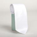 Wholesale Chinese Cheap Mens Polyester Grosgrain White Necktie